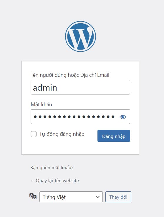 Cài đặt wordpress lên hosting Hawk Host