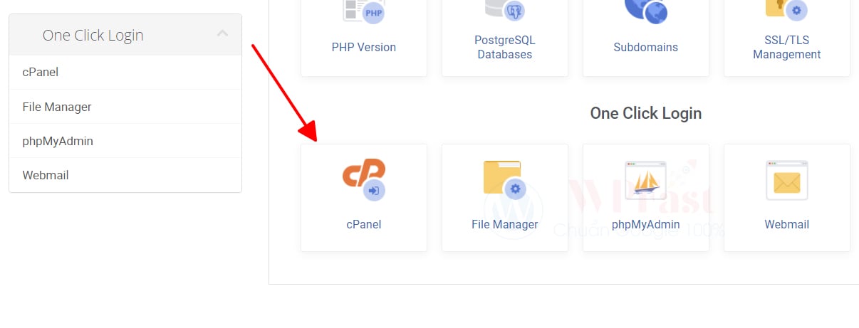 Đăng nhập vào bảng điều khiển hosting cPanel