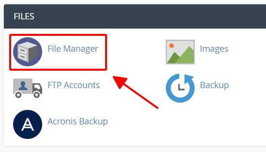 Truy cập File Manager