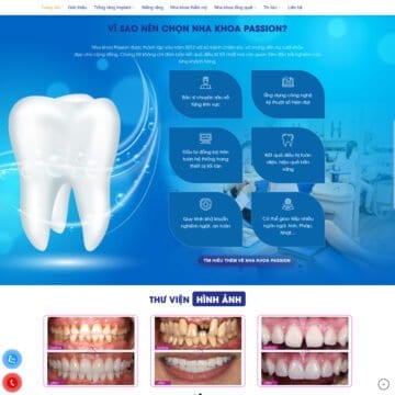 Giao diện website wordpress phòng khám nha khoa