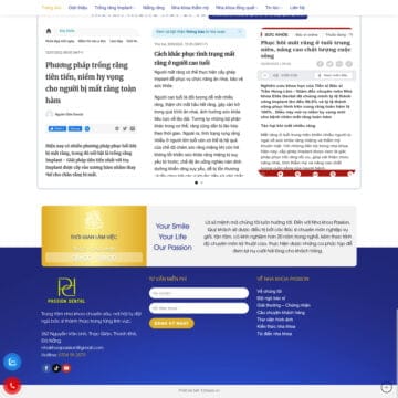 Giao diện website wordpress phòng khám nha khoa