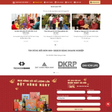 Theme WordPress bán giỏ quà tết - quà tặng Tết 2024