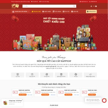 Theme WordPress bán giỏ quà tết - quà tặng Tết 2024