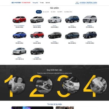 Theme wordpress bán xe Hyundai Trường Chinh