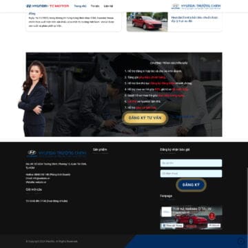 Theme wordpress bán xe Hyundai Trường Chinh