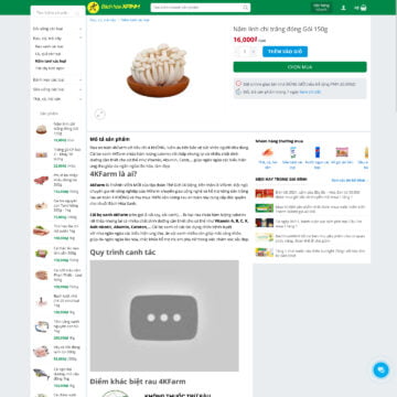 Theme WordPress thực phẩm giống Bách Hóa Xanh