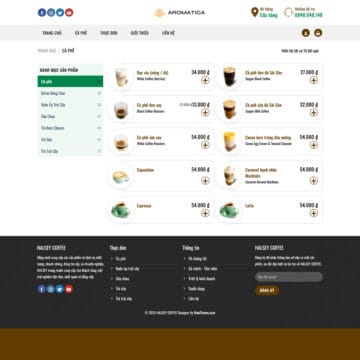 Theme wordpress bán cà phê, thức ăn nhanh số 4