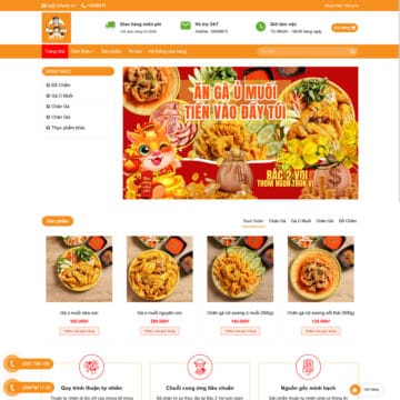 Theme wordpress bán Gà Ủ Muối