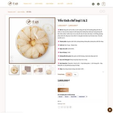 Theme wordpress bán yến sào mẫu số 01