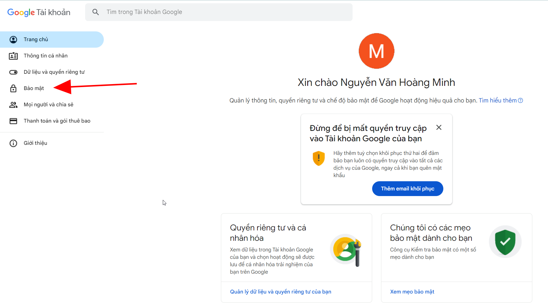 Tạo mật khẩu ứng dụng gmail