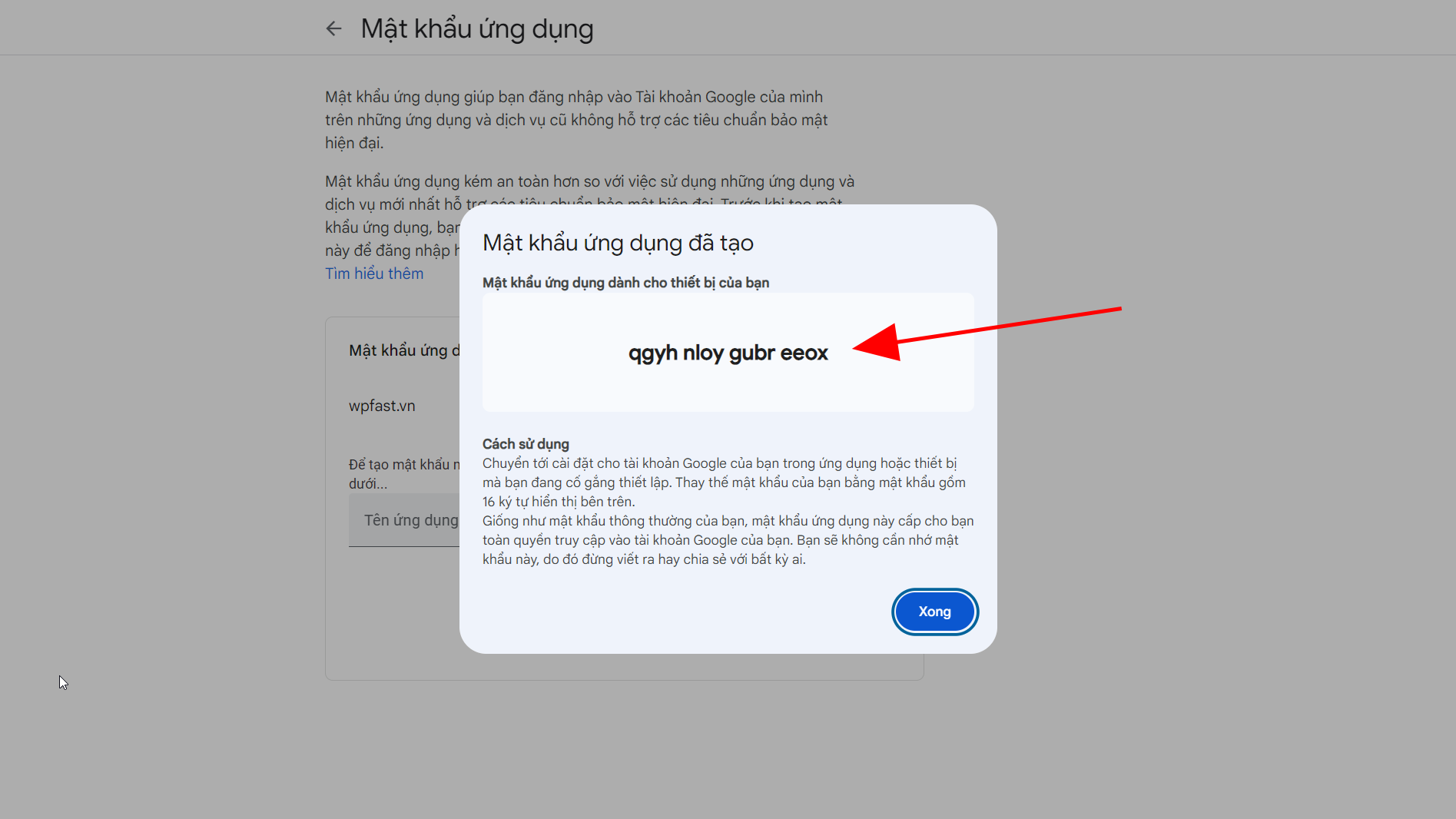 Tạo mật khẩu ứng dụng gmail