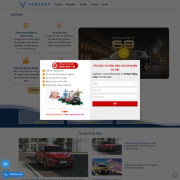 Theme wordpress bán xe điện VinFast