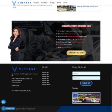 Theme wordpress bán xe điện VinFast