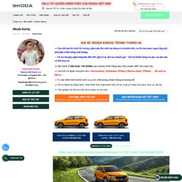 Theme wordpress đại lý Skoda Hà Nội