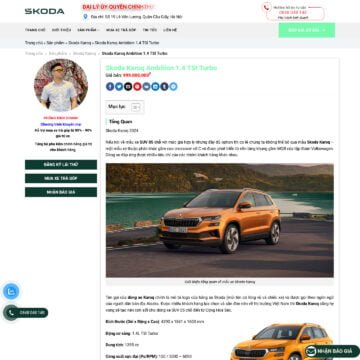 Theme wordpress đại lý Skoda Hà Nội