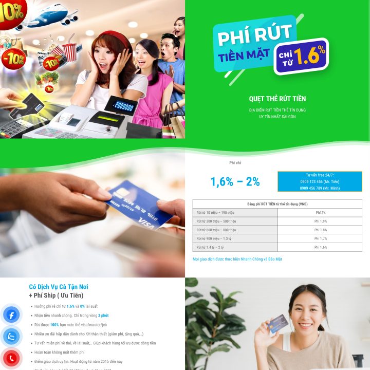 Landing Page dịch vụ rút tiền mặt