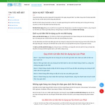 Theme wordpress dịch vụ đáo hạn thẻ