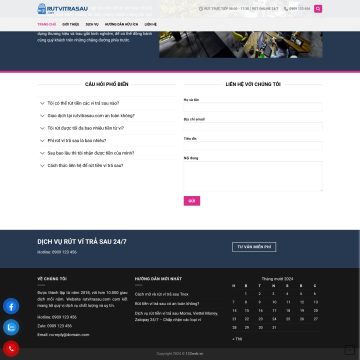 Theme wordpress dịch vụ rút ví trả sau
