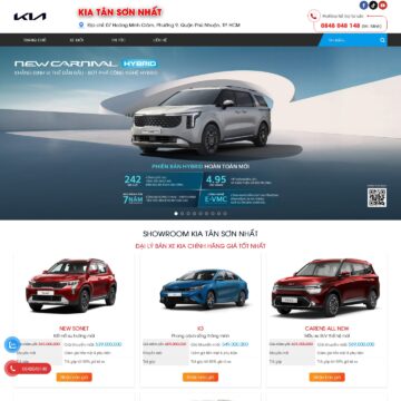 Theme wordpress bán xe KIA giá rẻ