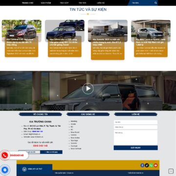 Theme wordpress bán xe ô tô KIA