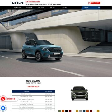 Theme wordpress bán xe ô tô KIA