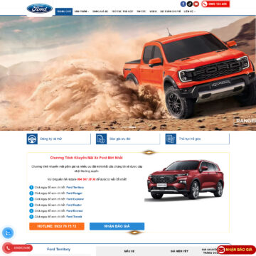 Theme wordpress bán xe ô tô Ford tối ưu ADS