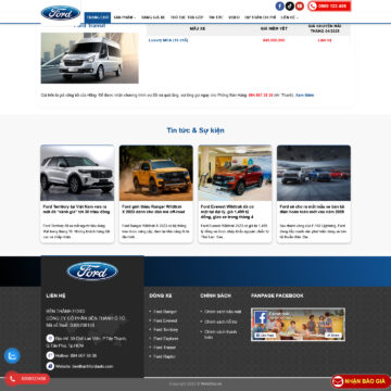Theme wordpress bán xe ô tô Ford tối ưu ADS