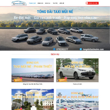 Giao diện website dịch vụ vận tải chuyên nghiệp