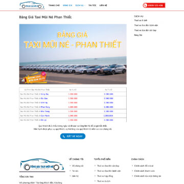 Giao diện website dịch vụ vận tải chuyên nghiệp