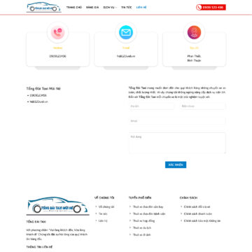 Giao diện website dịch vụ vận tải chuyên nghiệp