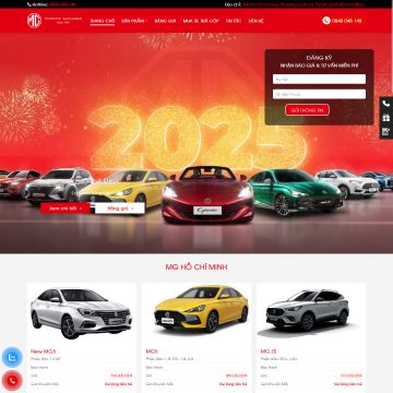 Theme wordpress đại lý xe MG Hồ Chí Minh