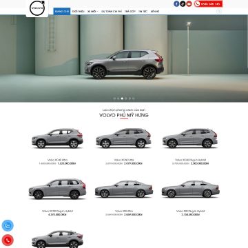 Theme wordpress đại lý xe ô tô Volvo Phú Mỹ Hưng